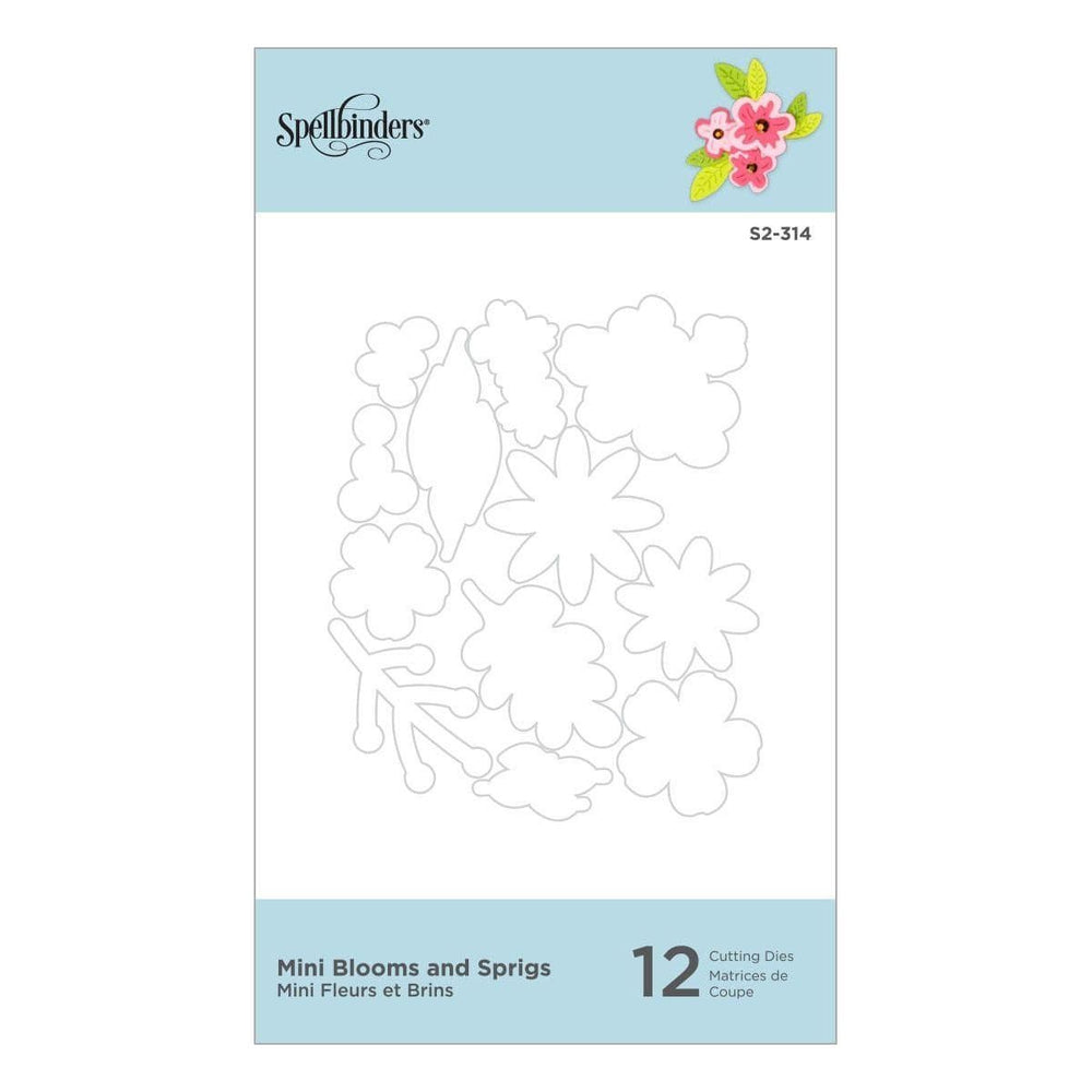 Mini Blooms and Sprigs Etched Dies from the Slimline Collection (S2-314) Product Packaging