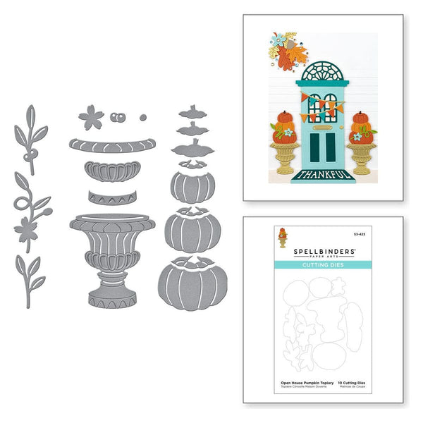 Open House Pumpkin Topiary Etched Dies from the Fall Traditions Collection (S3-423) Combo Image