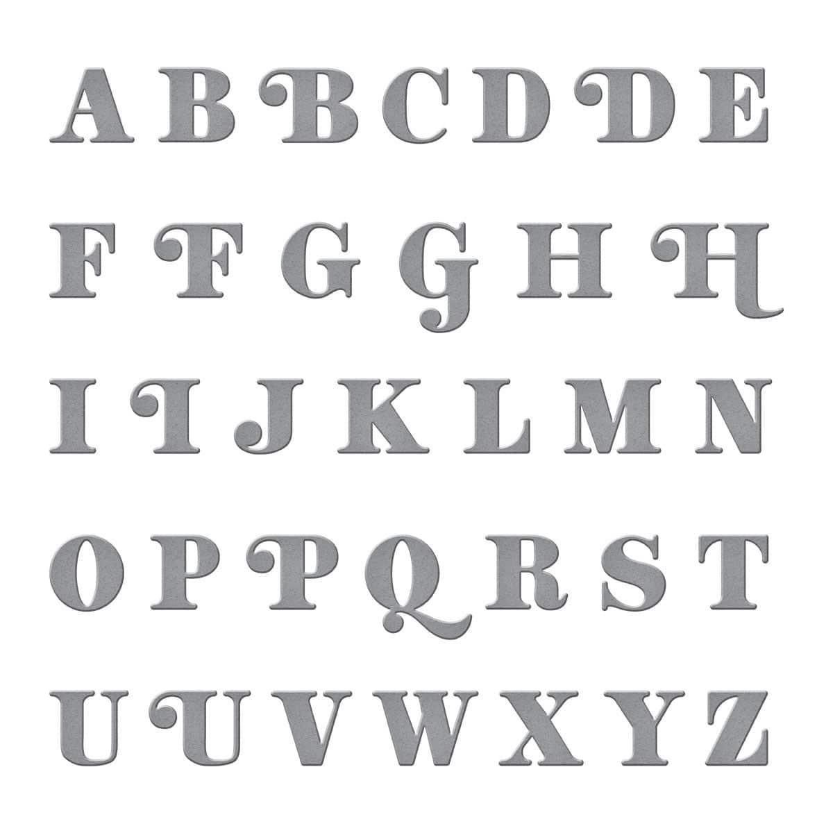Be Bold Uppercase Alphabet Etched Dies – Spellbinders Be Bold Uppercase Alphabet Etched Dies – Spellbinders