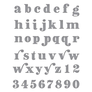 Be Bold Lowercase Alphabet and Numbers Etched Dies