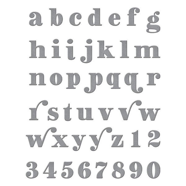 Be Bold Lowercase Alphabet and Numbers Etched Dies