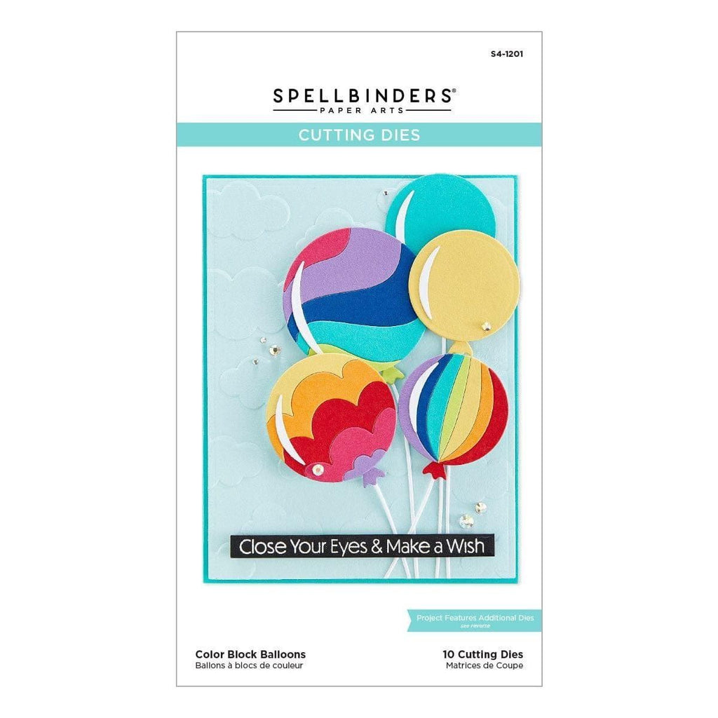 Color Block Balloons Etched Dies from the Birthday Celebrations Collection (S4-1201) packaging.