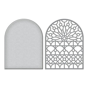Stained Glass Window Etched Dies from the Metamorphosis Collection by Simon Hurley