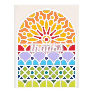 Stained Glass Window Etched Dies from the Metamorphosis Collection by Simon Hurley