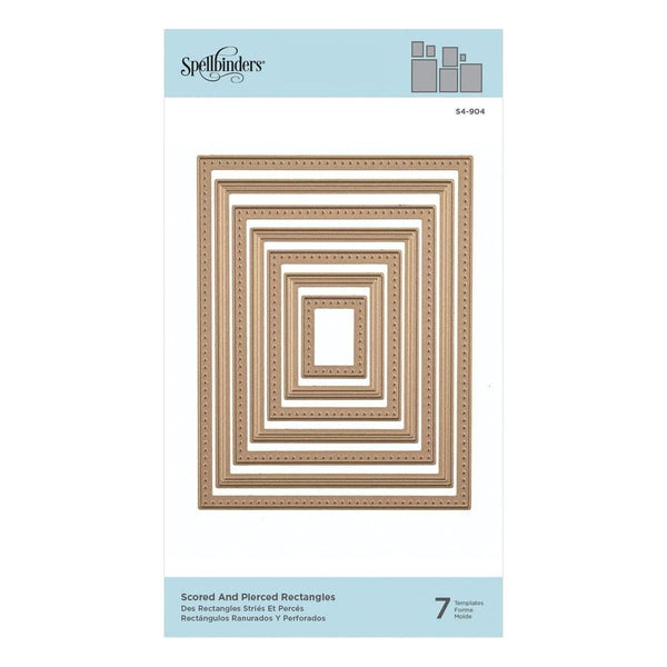 Nestabilities Scored and Pierced Rectangles Etched Dies