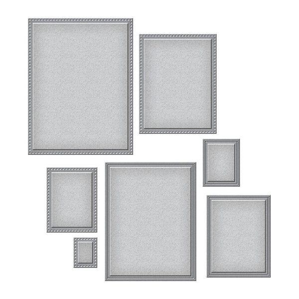 Nestabilities Scored and Pierced Rectangles Etched Dies