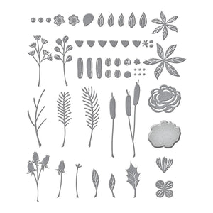 Holiday Blooms Etched Dies