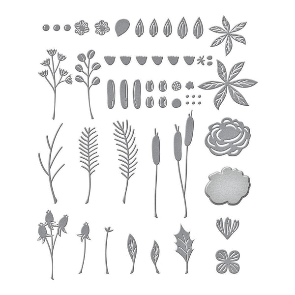 Holiday Blooms Etched Dies