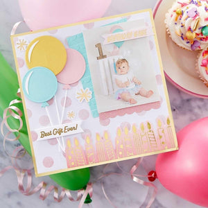 Color Block Balloons Etched Dies from the Birthday Celebrations Collection (S4-1201) project. 