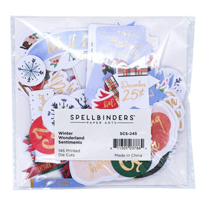 Winter Wonderland Printed Die Cut Sentiments from Winter Wonderland Collection