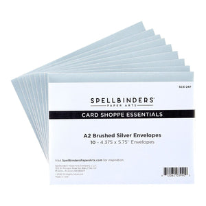 A2 Brushed Silver Envelopes - 10 Pack from the Sealed By Spellbinders Collection