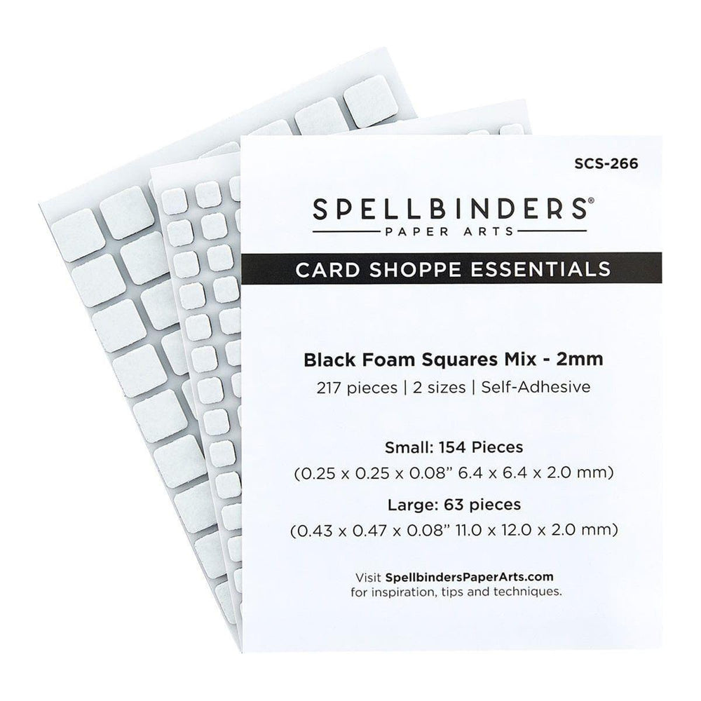 Black Foam Adhesive Squares Mix - 2MM