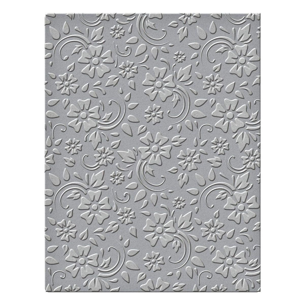 Em-bossing Fold'ers Flowers & Leaves 4.25 x 5.5 in Single Sided