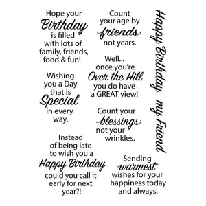 Birthday Messages Clear Stamp Set by Stampendous