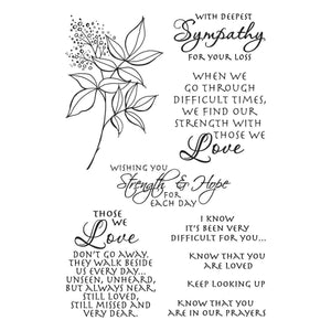 Sincere Sentiments Clear Stamp Set by Stampendous