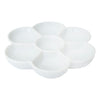 Yasutomo 7 Section Flower Porcelain Dish front view